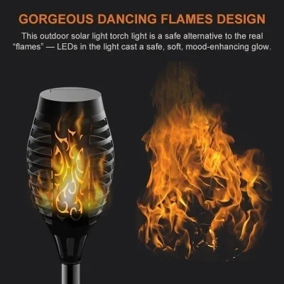 12LED Solar Flame Torch Lights