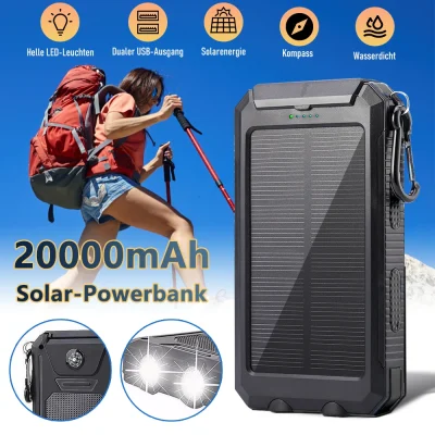 20000mAh Solar Power Bank